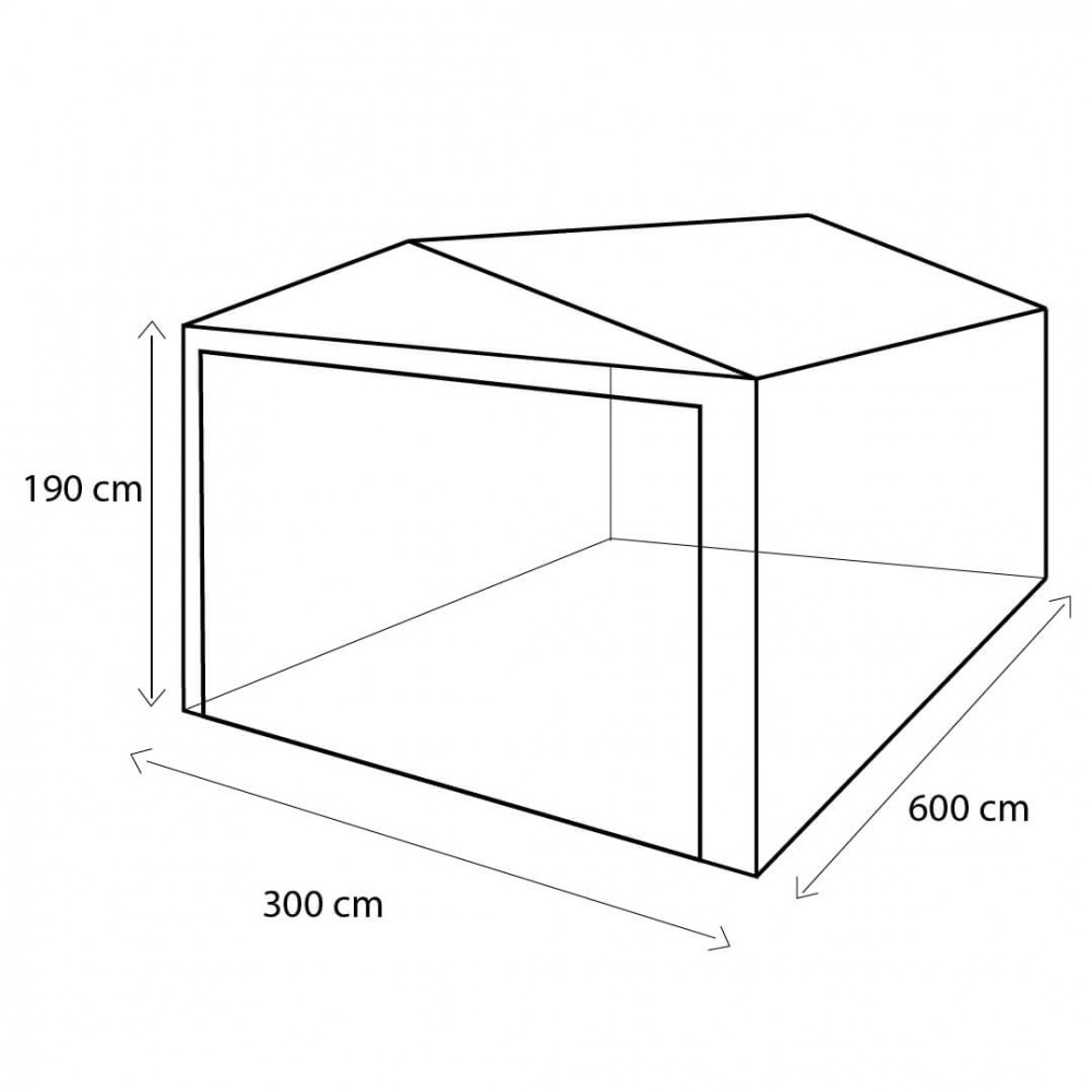 Blechgarage Holzoptik 3x6