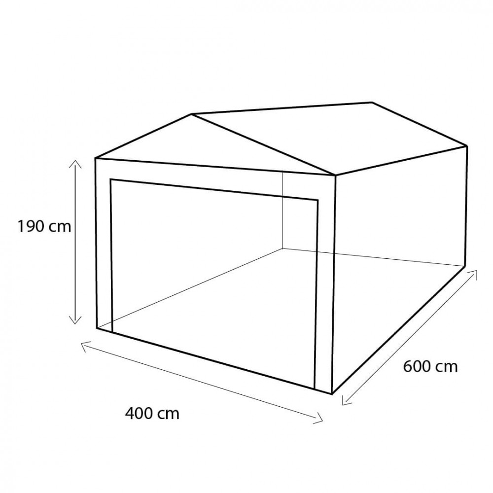 Blechgarage Holzoptik 4x6