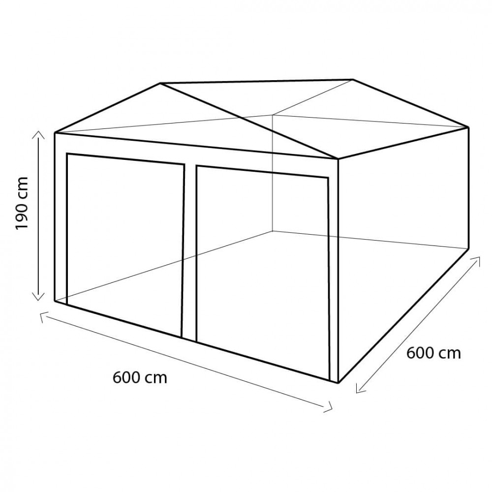 Doppelgarage Holzoptik 6x6