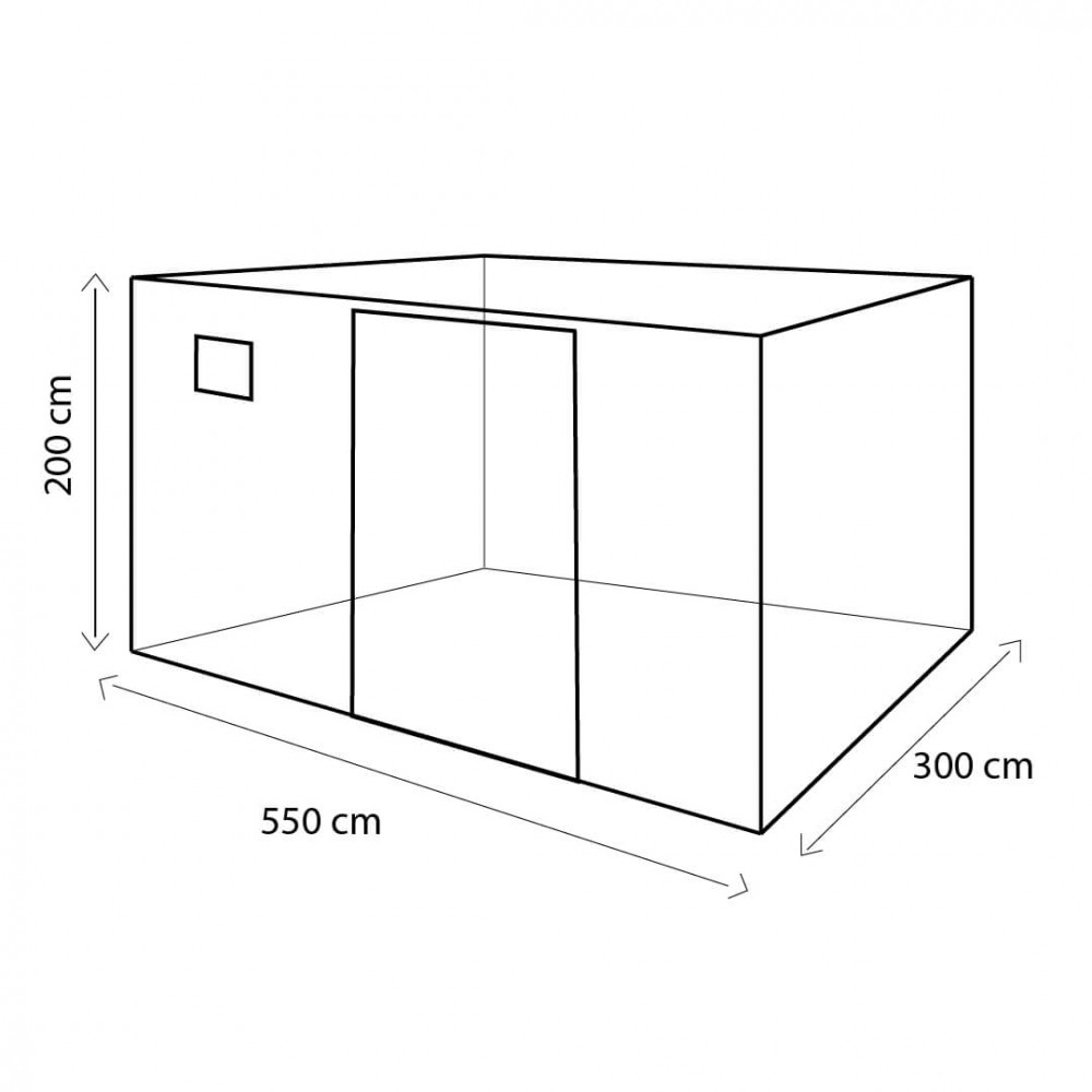 Metallgartenhaus Holzoptik 5x3