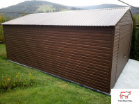 Blechgarage in Holz Dekor 4x6