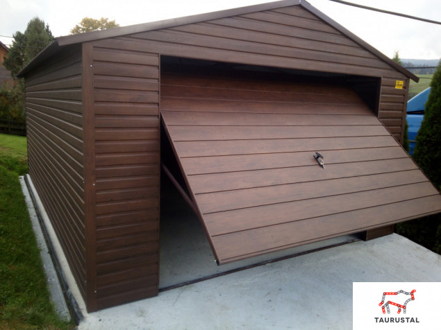Blechgarage Holzoptik 4x6