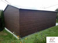 Holzverkleidung Blechgarage 4x6